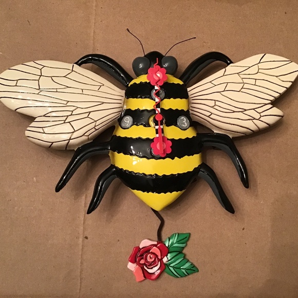 Bumblebee Ceramic Pendulum Clock NWT - Picture 3 of 10